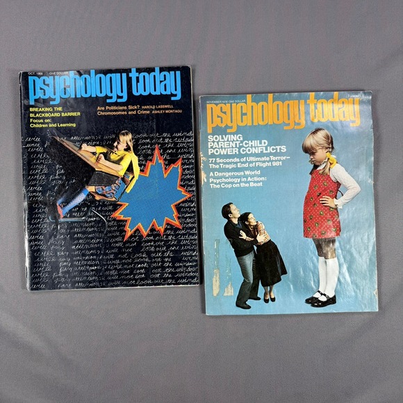 Other - Psychology Today Magazine Lot 1968 1976 Softcover Vintage Psychology Science 2pc